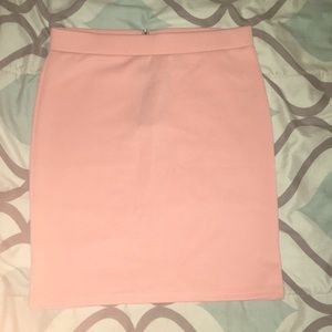 Pink pencil skirt